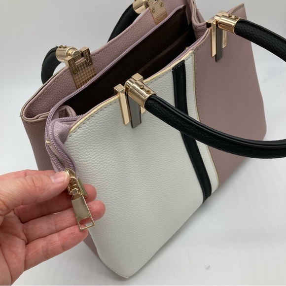 Synthetic Leather Colorblock Purse - Picture 5 of 8